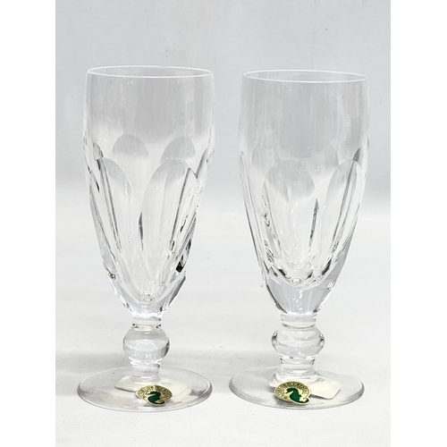 284 - Waterford Crystal ‘Kathleen’ drinking glasses. A pair of Waterford ‘Kathleen’ 10oz goblet 8x13cm. A ... 