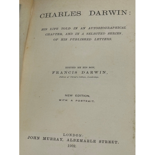 321 - 2 volumes on Charles Darwin. Darwinism by Alfred Russel Wallace. Life of Charles Darwin by his son F... 