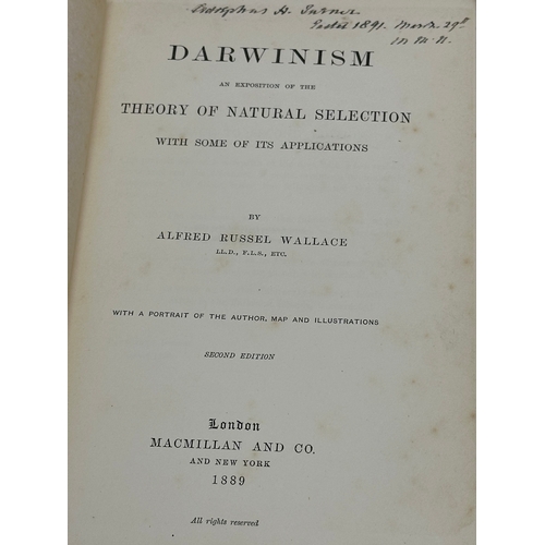 321 - 2 volumes on Charles Darwin. Darwinism by Alfred Russel Wallace. Life of Charles Darwin by his son F... 