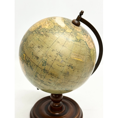 30 - Bacon’s Excelsior Globe. A good quality Early 20th Century tabletop globe. 20x35cm.