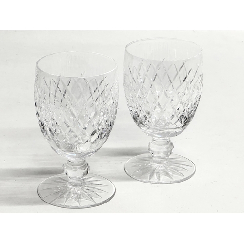 341B - A pair of Waterford Crystal ‘Boyne’ wine glasses. 7.5x13cm