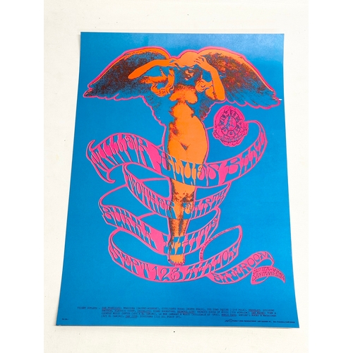 479 - An original 1967 Miller Blues Band & Mother Earth Avalon Ballroom Concert Poster. 35.5x50.5cm.