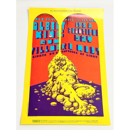 484 - An Original 1969 Albert King Fillmore West Concert Poster. 35x54cm