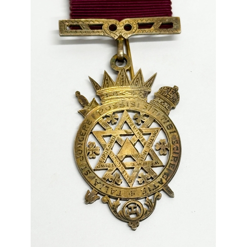 477C - A silver Masonic medal and other