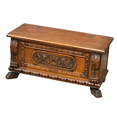 1100 - A mahogany storage box/blanket box 104x45x49cm