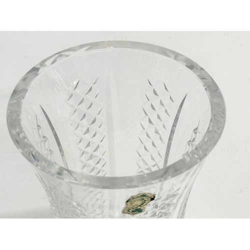 73 - A Waterford Crystal ‘Hibernia’ vase. 15.5cm