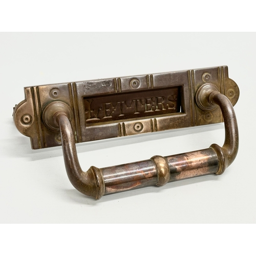 58 - Late 19th Century bronze door furniture. In the manner of Christopher Dresser. In the Aesthetic Move... 