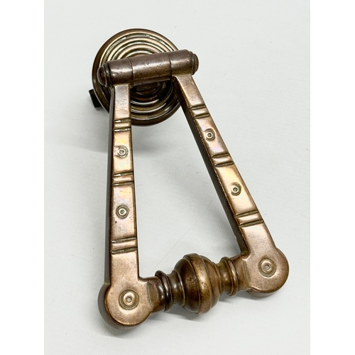 58 - Late 19th Century bronze door furniture. In the manner of Christopher Dresser. In the Aesthetic Move... 