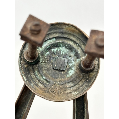 58 - Late 19th Century bronze door furniture. In the manner of Christopher Dresser. In the Aesthetic Move... 