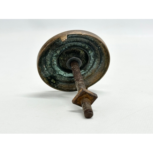 58 - Late 19th Century bronze door furniture. In the manner of Christopher Dresser. In the Aesthetic Move... 