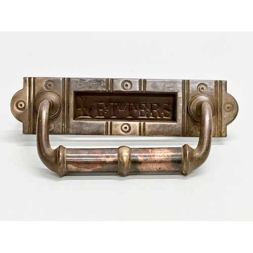 58 - Late 19th Century bronze door furniture. In the manner of Christopher Dresser. In the Aesthetic Move... 