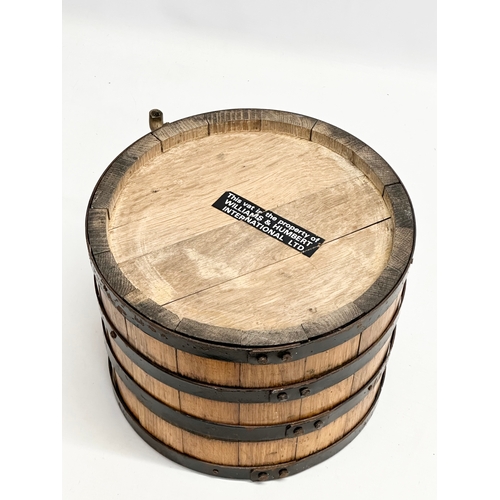 60 - A Williams & Humbert oak Dry Sherry barrel dispenser. Alamo Dry Sherry. With brass tap. 27x20cm