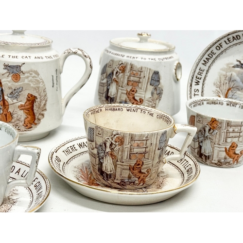 62 - An 11 piece Late 19th Century Whittaker & Co ‘Nursery Rhymes’ tea service. Hanley. Circa 1888.