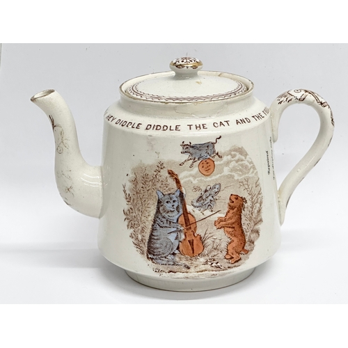 62 - An 11 piece Late 19th Century Whittaker & Co ‘Nursery Rhymes’ tea service. Hanley. Circa 1888.