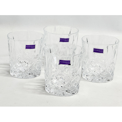 79 - A set of 4 Waterford Marquis Markham Double Old Fashioned whiskey glasses. 9x9.5cm