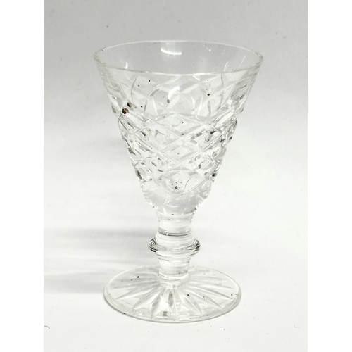 427 - Waterford Crystal. A pair of Waterford “Boyne” port glasses 11cm. A Waterford “Clare” whiskey glass ... 