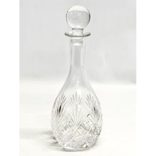 428 - An Italian Da Vinci crystal decanter. 33cm