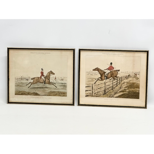 102 - Henry Alken (1785-1851) A set of 4 Early 19th Century coloured hunting etchings. Sheldon’s National ... 