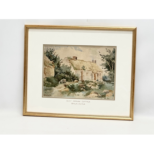 104 - William McDade. A watercolour drawing. Goat Herds Cottage. Ballycastle. 29x21cm. Frame 44.5x36.5cm.