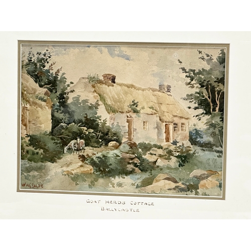 104 - William McDade. A watercolour drawing. Goat Herds Cottage. Ballycastle. 29x21cm. Frame 44.5x36.5cm.