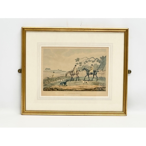 103 - Henry Alken (1785-1851) A set of 3 Early 19th Century coloured hunting etchings. Going Out, The Deat... 