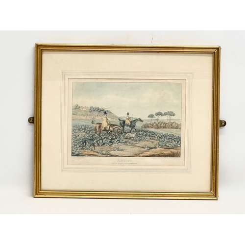 103 - Henry Alken (1785-1851) A set of 3 Early 19th Century coloured hunting etchings. Going Out, The Deat... 