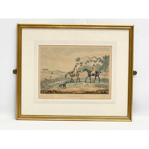 103 - Henry Alken (1785-1851) A set of 3 Early 19th Century coloured hunting etchings. Going Out, The Deat... 