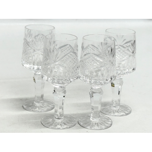 440 - 3 sets of 4 crystal drinking glasses. A set of 4 Tyrone Crystal “Slieve Donard” sherry glasses 9.5cm... 