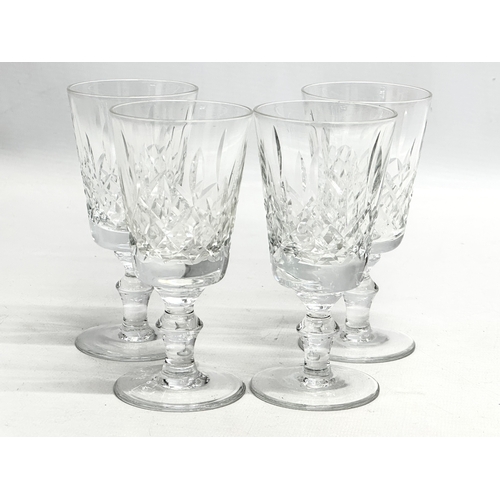 440 - 3 sets of 4 crystal drinking glasses. A set of 4 Tyrone Crystal “Slieve Donard” sherry glasses 9.5cm... 