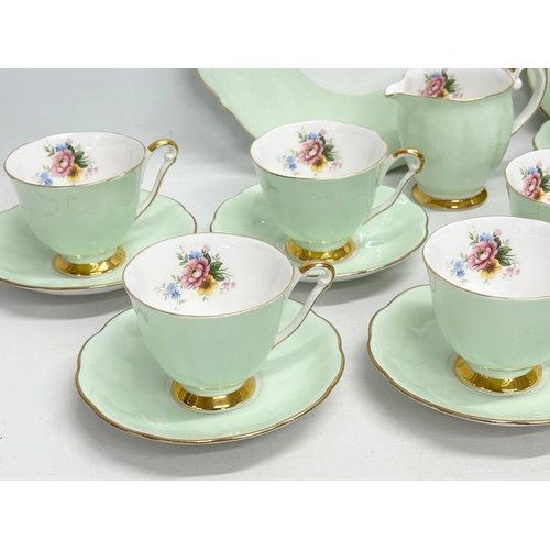 443 - A vintage 20 piece Queen Anne tea service.