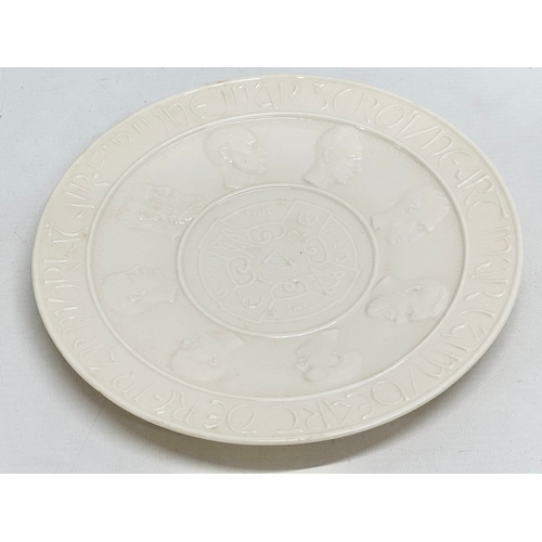 459 - A Limited Edition Belleek Pottery Ernest Gaels plate with box. GAA Club, Belleek 1976. 22.5cm