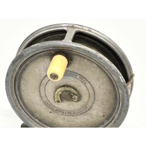 107 - An Early 20th Century Hardy Bros LTD “Uniqua” fly fishing reel.