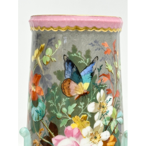 46 - Carl Tielsch & Co. A Late 19th Century German hand painted porcelain vase. Attributed to Carl Tielsc... 