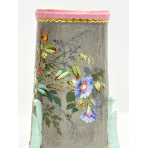 46 - Carl Tielsch & Co. A Late 19th Century German hand painted porcelain vase. Attributed to Carl Tielsc... 