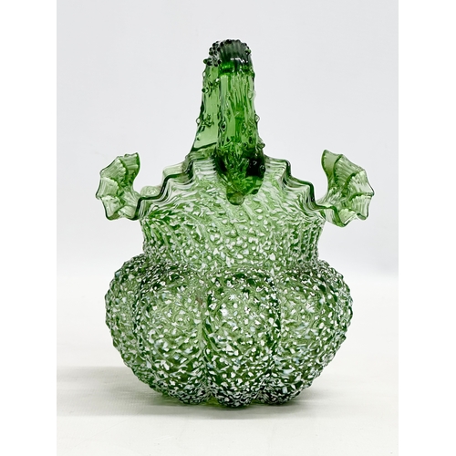 91 - Franz Welz. A Late 19th Century Bohemian art glass basket by Franz Welz. 13x13x18cm.