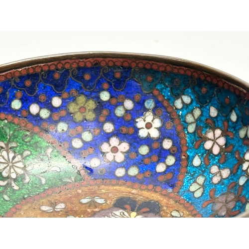 28 - A Late 19th Century Japanese cloisonné enamelled bowl. Meiji Period (1868-1912) 12x4.5cm.