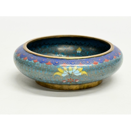 30 - An Early 20th Century Chinese cloisonné enamelled bowl. 14x5cm.