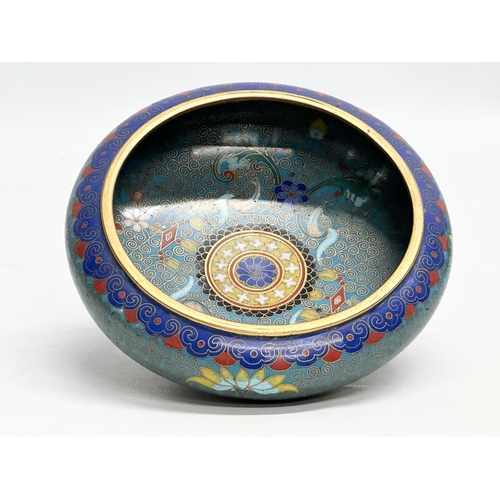 30 - An Early 20th Century Chinese cloisonné enamelled bowl. 14x5cm.