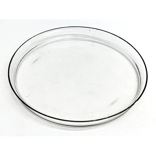 95 - A large Early 19th Century Irish George III glass platter. 31x3cm.