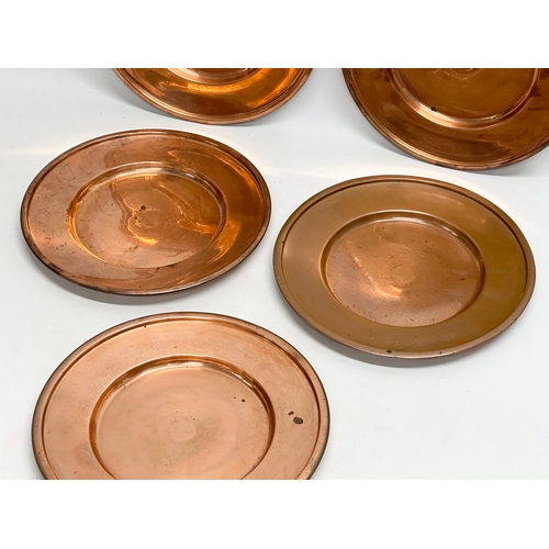 118 - A set of 5 19th Century Victorian copper plates. 28.5cm.