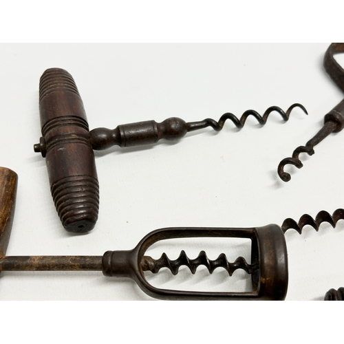 139 - A good collection of 19th Century corkscrews.