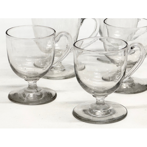 148 - A set of 8 19th Century Victorian glass custard cups. 8.5x8.5cm.