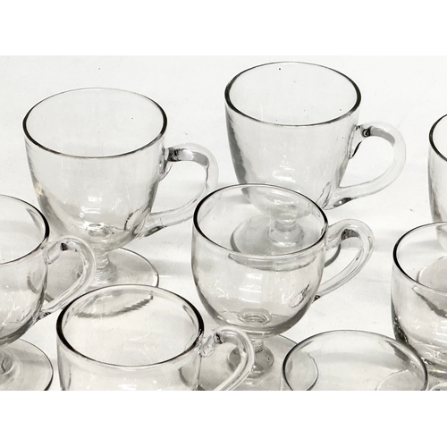 148 - A set of 8 19th Century Victorian glass custard cups. 8.5x8.5cm.