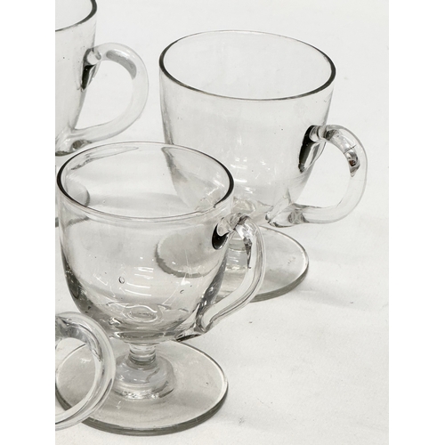 148 - A set of 8 19th Century Victorian glass custard cups. 8.5x8.5cm.