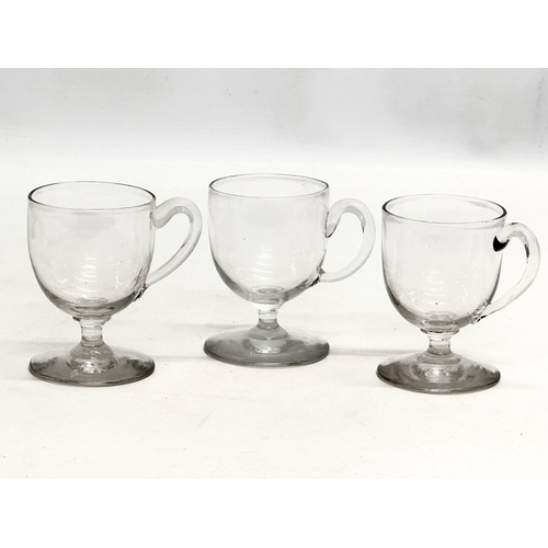 148 - A set of 8 19th Century Victorian glass custard cups. 8.5x8.5cm.