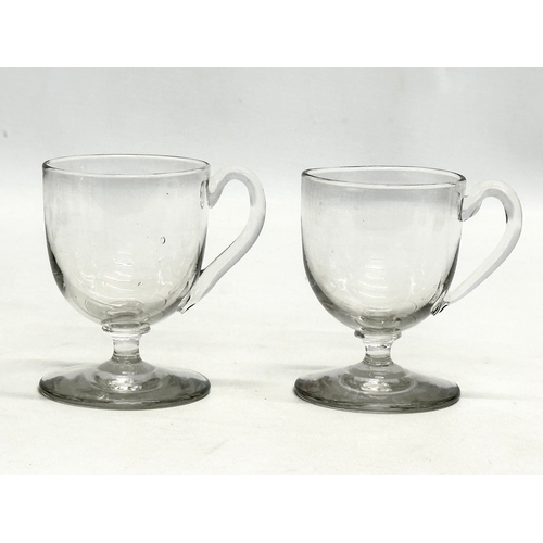 148 - A set of 8 19th Century Victorian glass custard cups. 8.5x8.5cm.