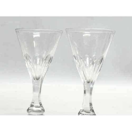 150 - 2 pairs of 19th Century slice cut port glasses. Circa 1850-1870. 9.5cm.