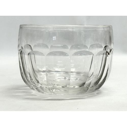 153 - 2 pieces of 19th Century glass. A Late 19th Century Victorian glass footed sweet meat dish 12x12cm. ... 