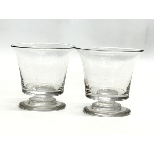 154 - A collection of 18th and 19th Century Georgian and Victorian glassware. A pair of George III sherry ... 