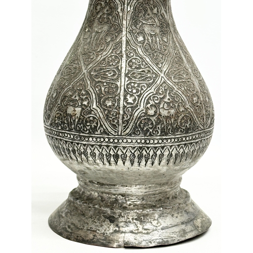 16 - A 19th Century Burmese engraved silver over copper Hookah Shisha pipe.